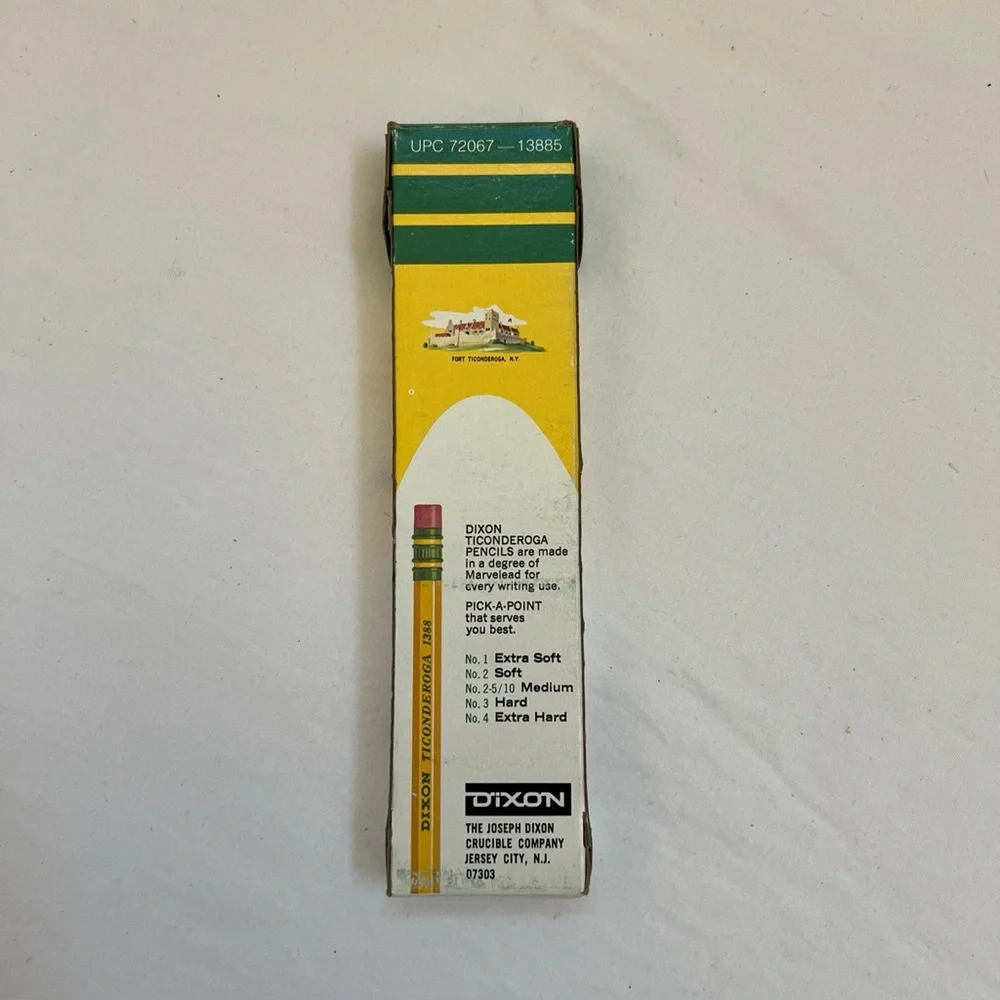 8 Dixon Ticonderoga 1388 Pencils 2 5/10 Medium Vintage USA